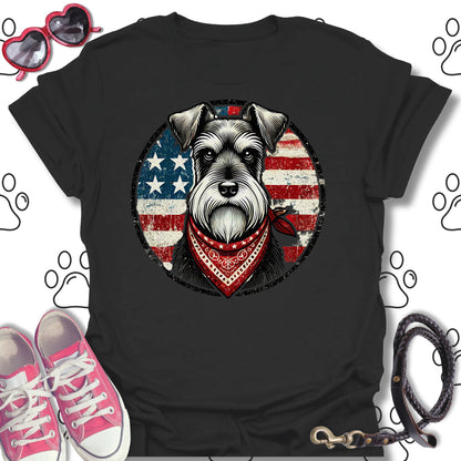 Patriotic Vintage Schnauzer American Flag