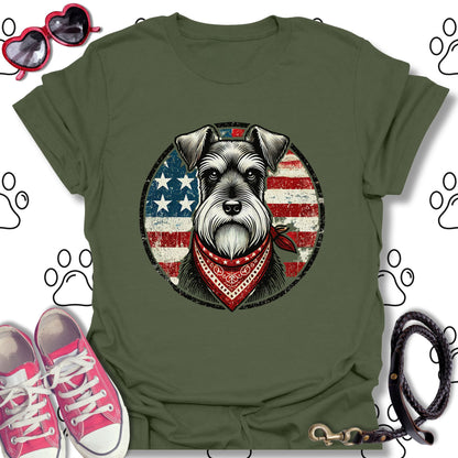 Patriotic Vintage Schnauzer American Flag