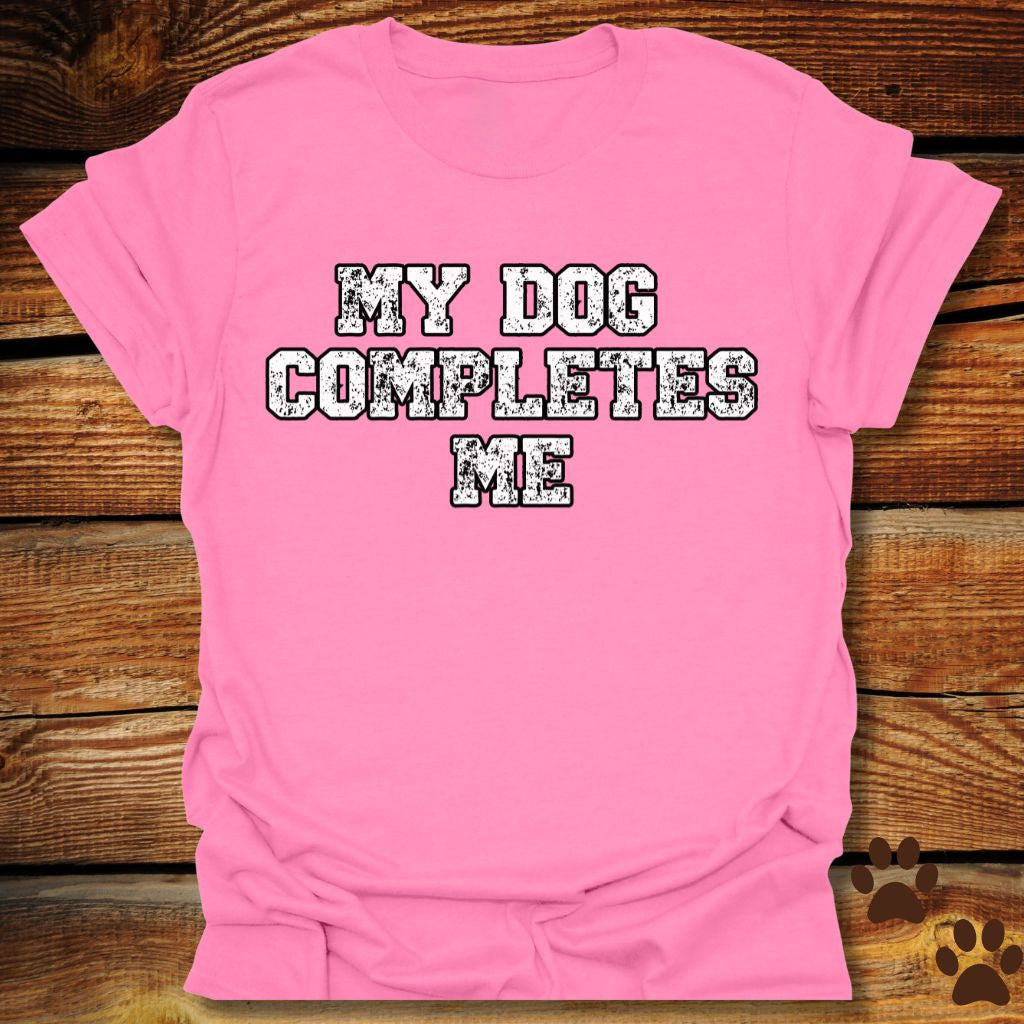 My Dog Completes Me Retro-Style Shirt