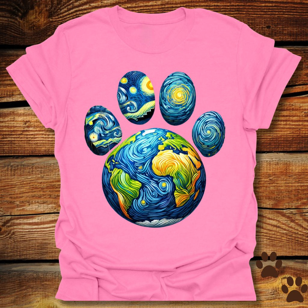 Starry Paw Van Gogh Earth Shirt