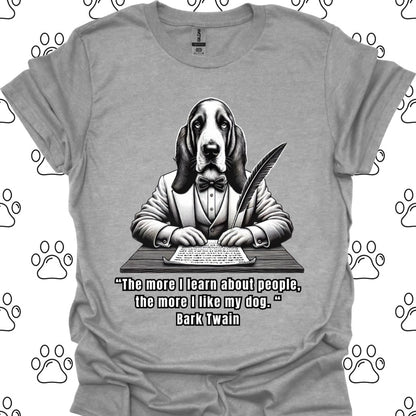 Bark Twain Dog Quote T-Shirt