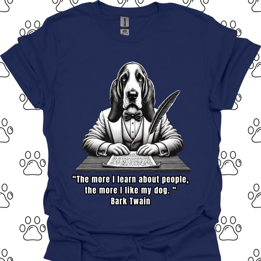 Bark Twain Dog Quote T-Shirt