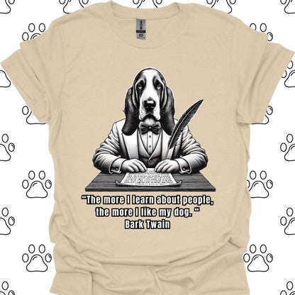 Bark Twain Dog Quote T-Shirt