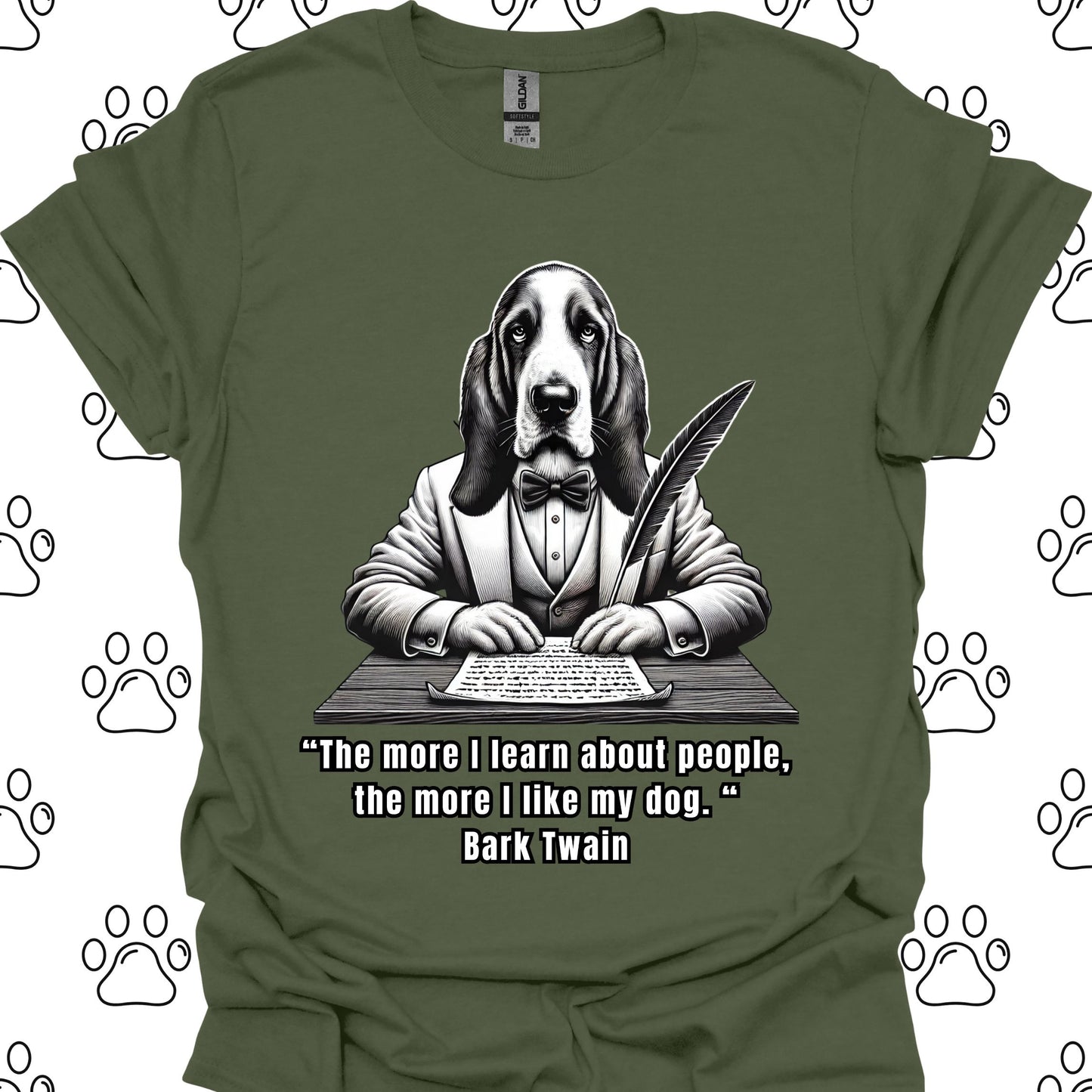 Bark Twain Dog Quote T-Shirt