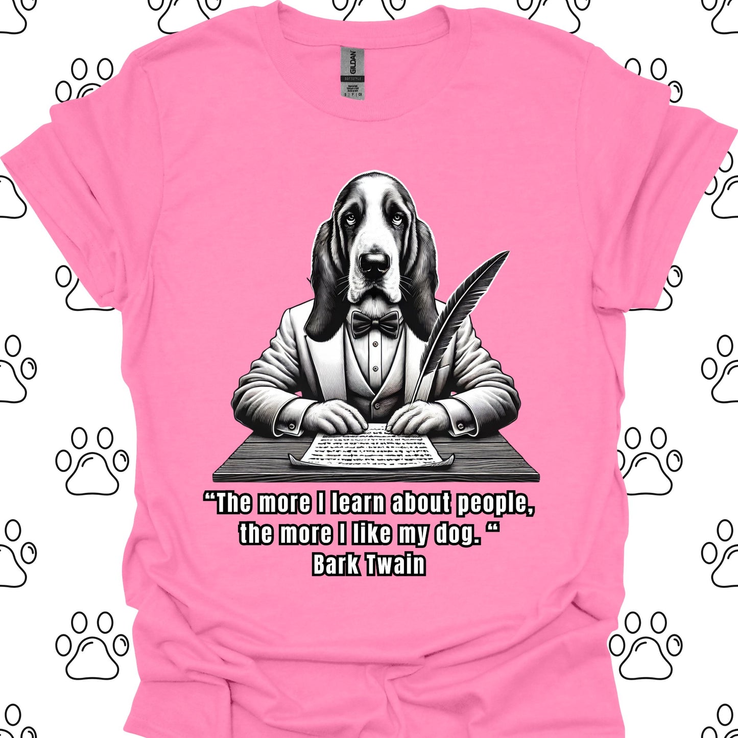 Bark Twain Dog Quote T-Shirt