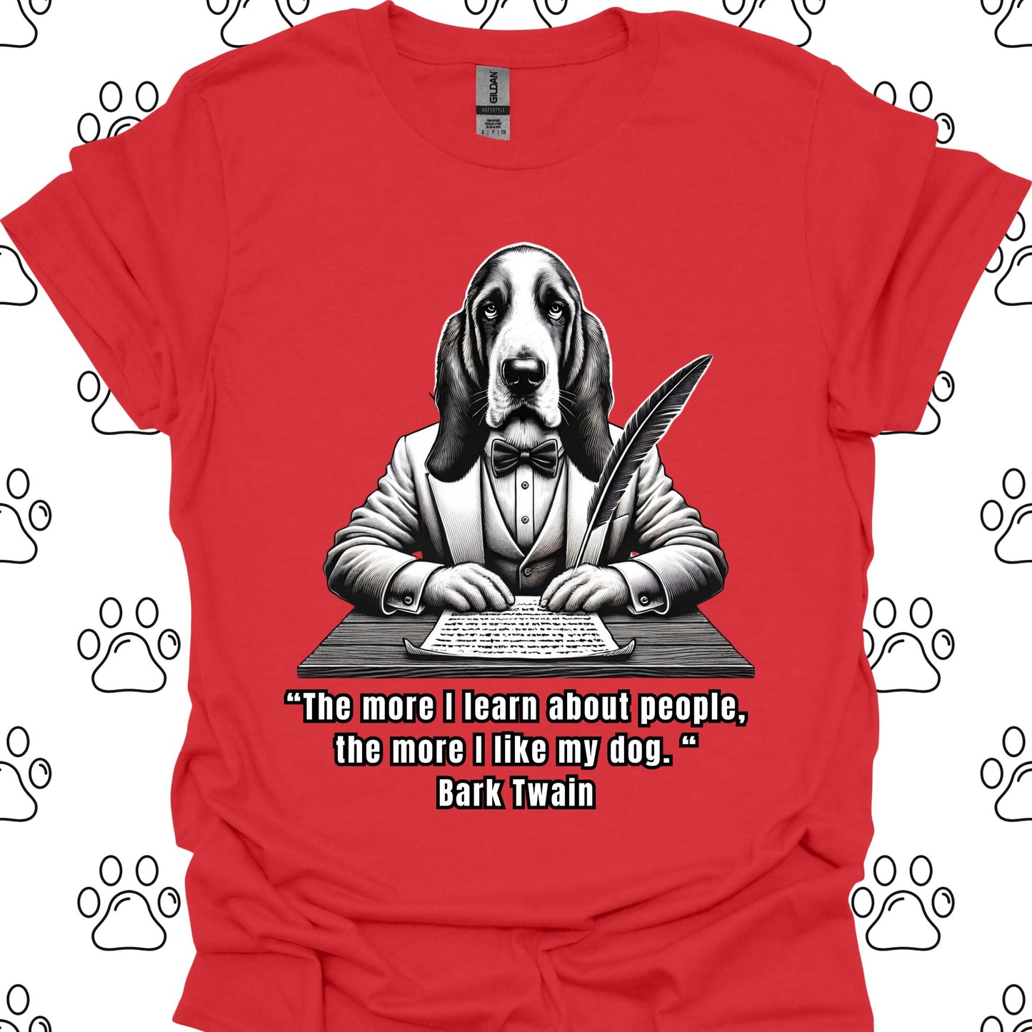 Bark Twain Dog Quote T-Shirt