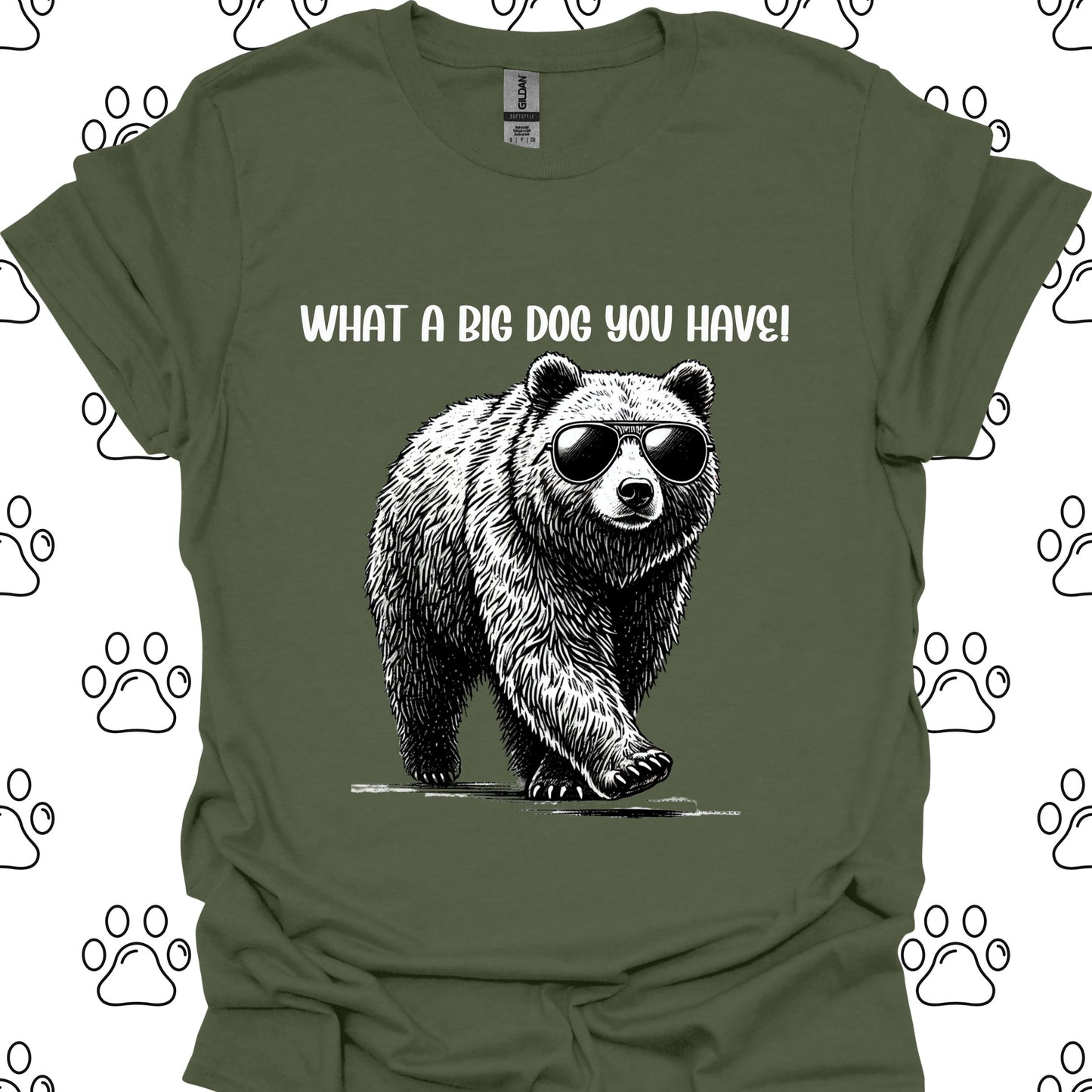 Bear with Sunglasses Big Dog T-Shirt