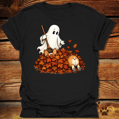 Corgi Leaf Pile T-Shirt