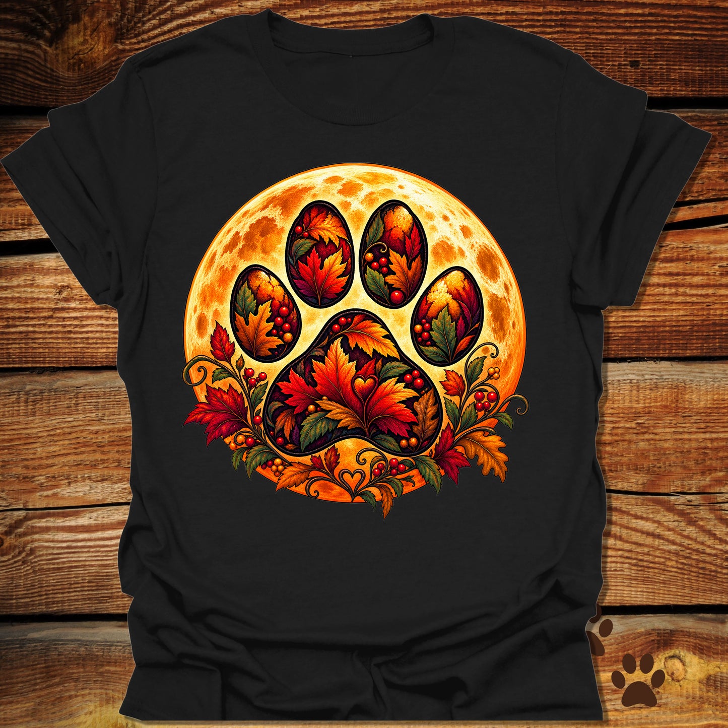 Autumn Paw Harvest Moon T-Shirt