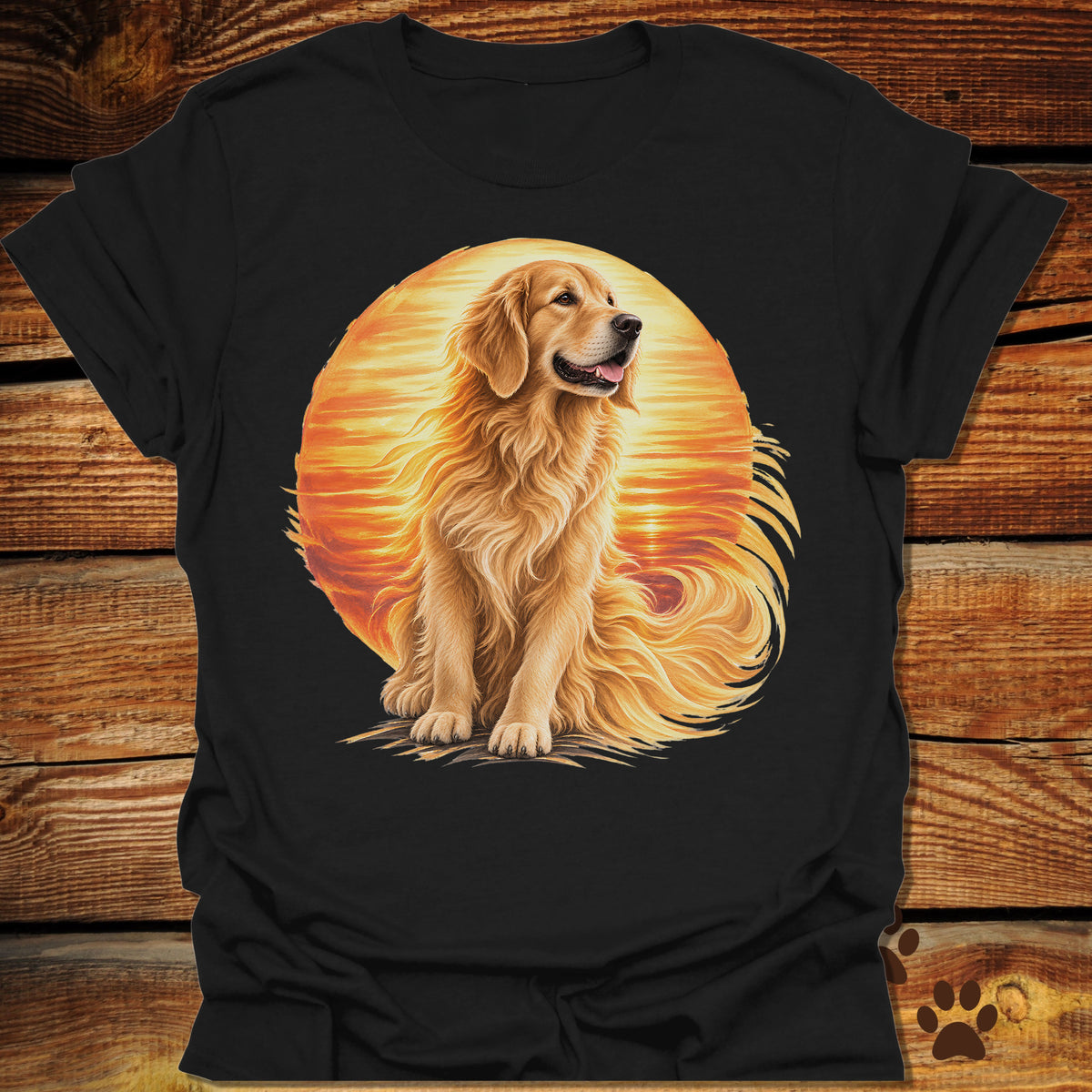 Golden Retriever Luminous Sunset T-Shirt