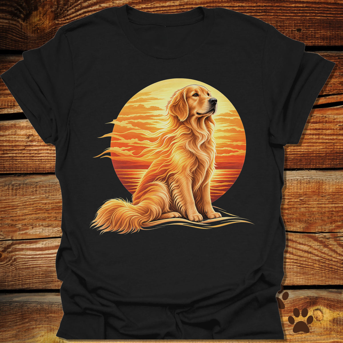 Golden Retriever Sunset T-Shirt