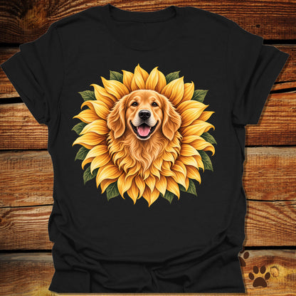 Golden Retriever Sunflower T-Shirt