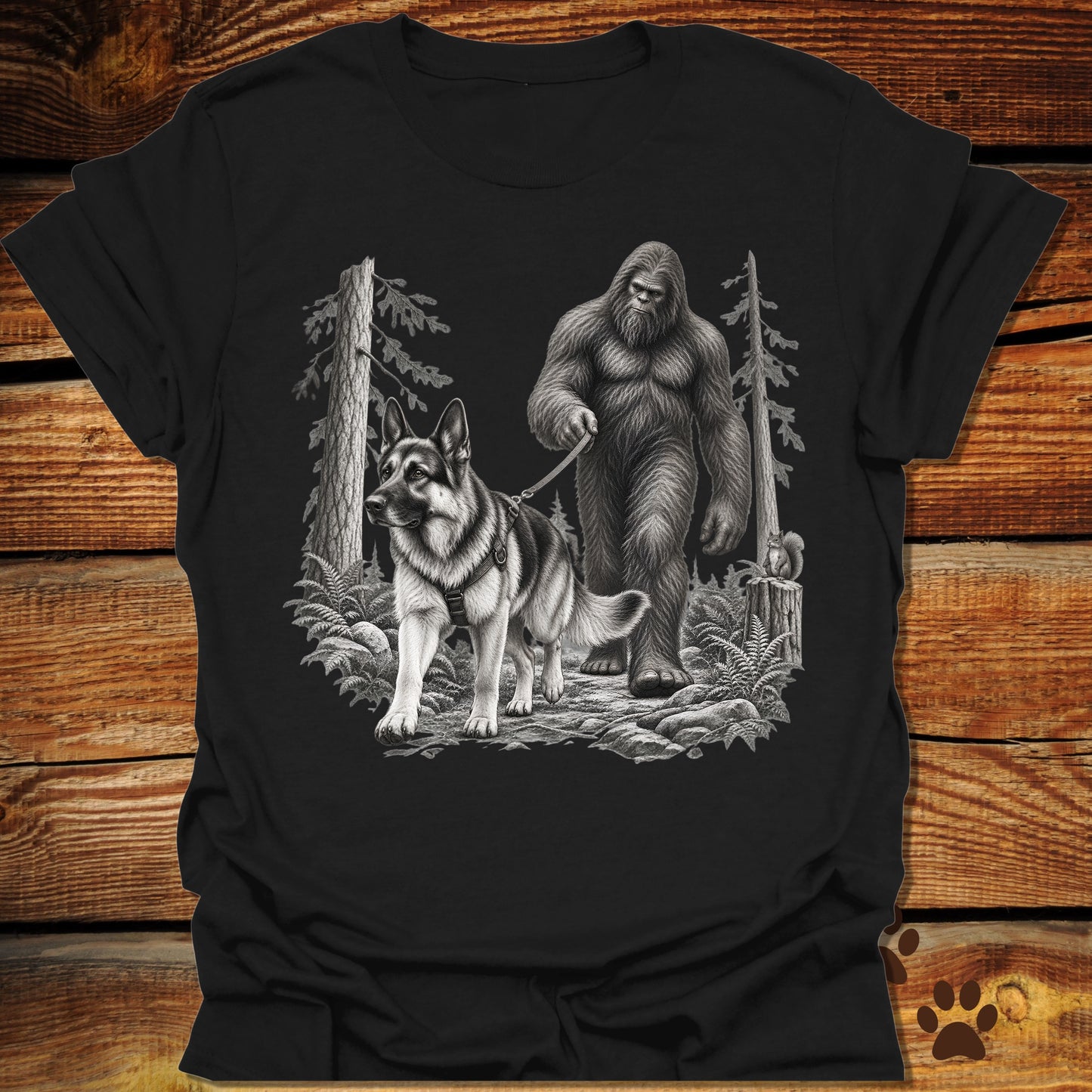 Bigfoot German Shepherd Trailblazers T-Shirt