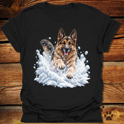 German Shepherd Snow Frolic T-Shirt