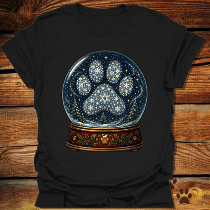Dog Paw Snow Globe T-Shirt