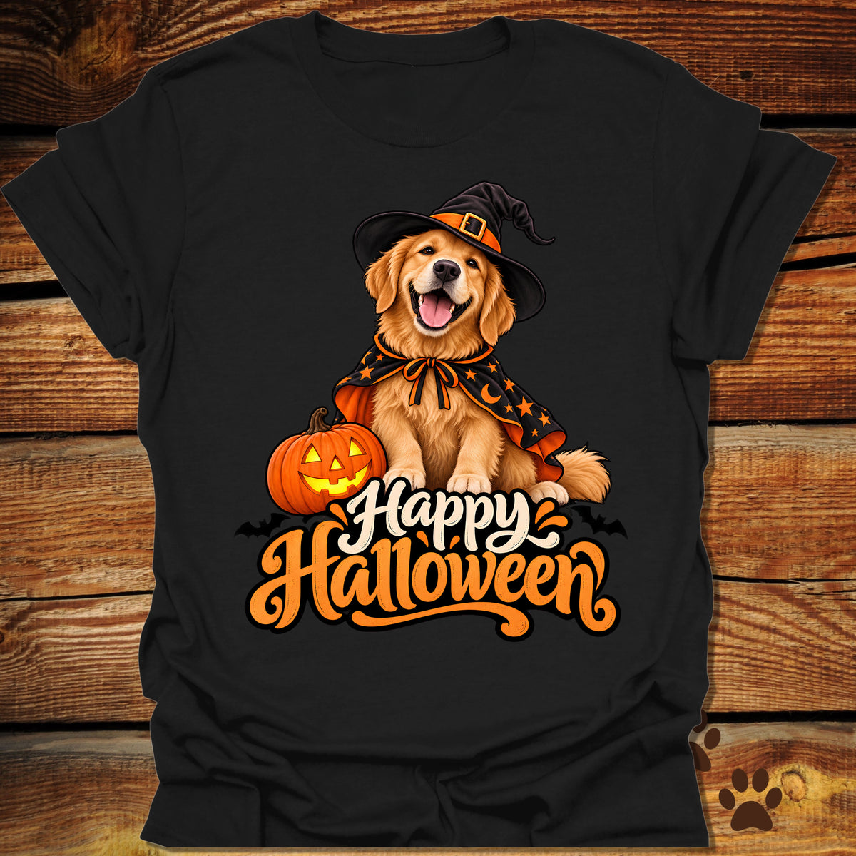 "Happy Halloween" Golden Retriever T-Shirt