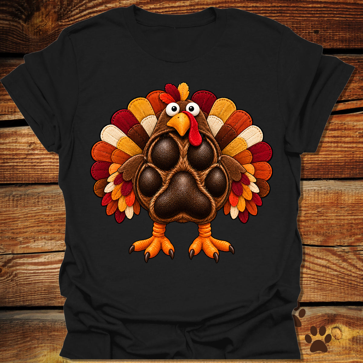 Thanksgiving Turkey Paw T-Shirt