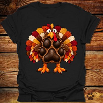 Thanksgiving Turkey Paw T-Shirt