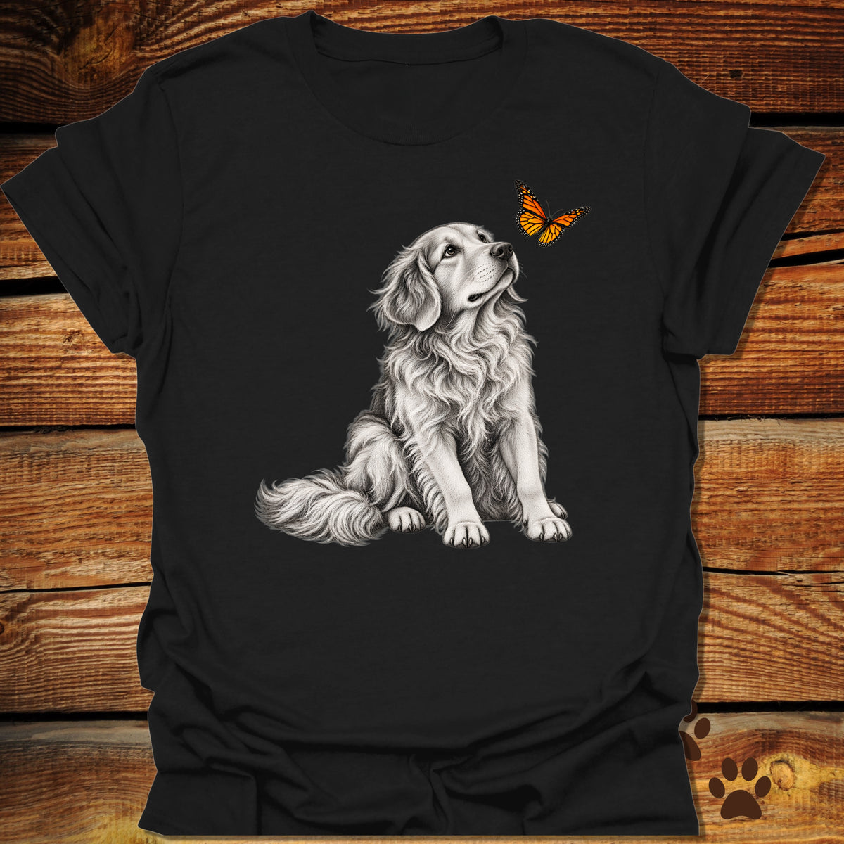 Golden Retriever Butterfly T-Shirt