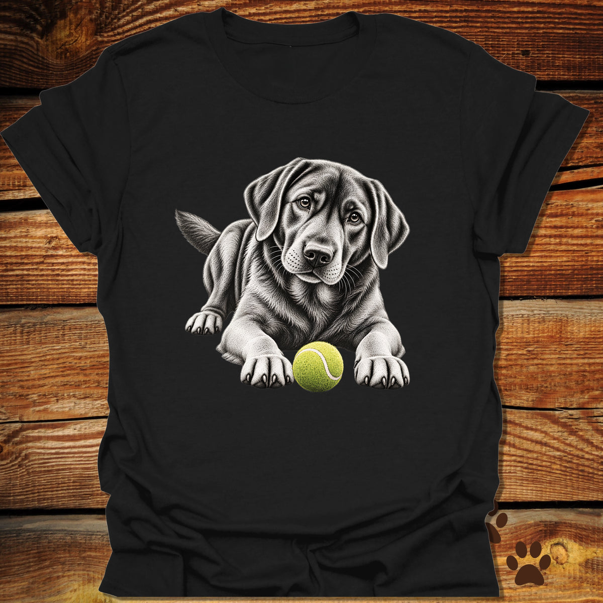 Black Labrador Let's Play T-Shirt