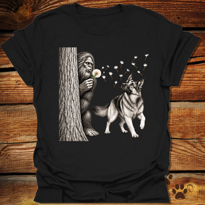 Bigfoot German Shepherd Dandelion T-Shirt