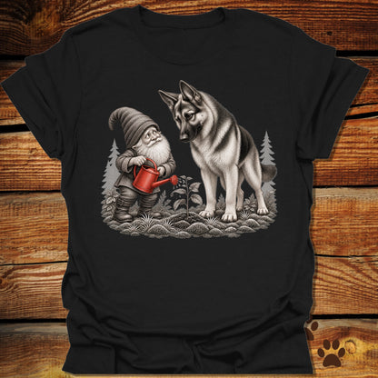 Garden Gnome and German Shepherd T-Shirt