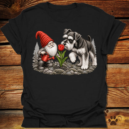 Garden Gnome and Schnauzer T-Shirt