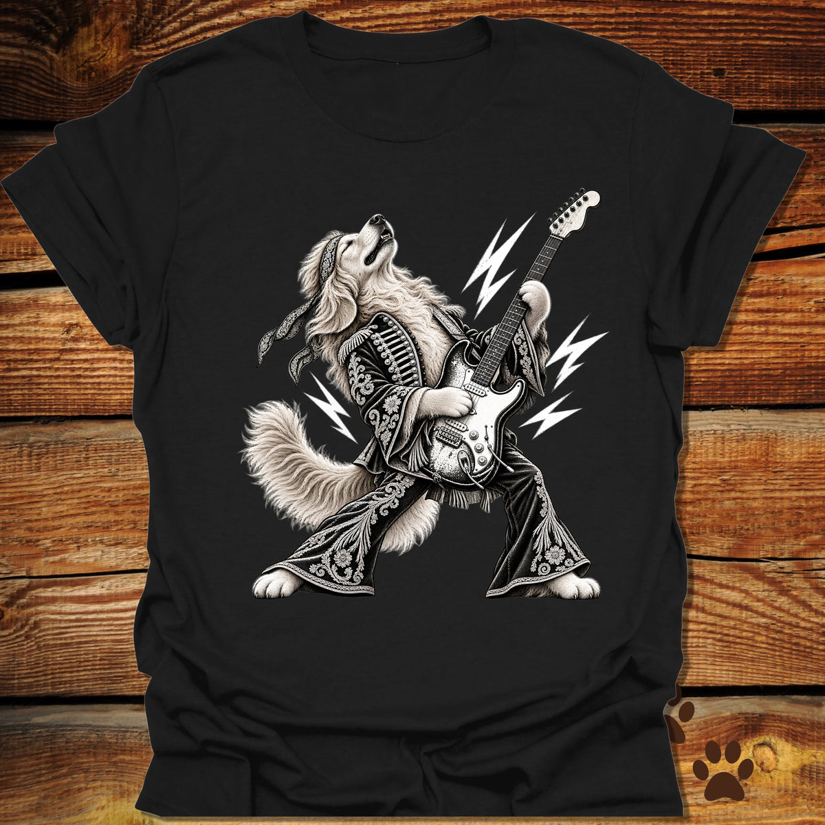 Golden Retriever Guitar Hero T-Shirt