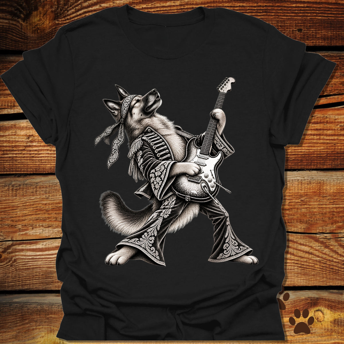 German Shepherd Guitar Hero T-Shirt