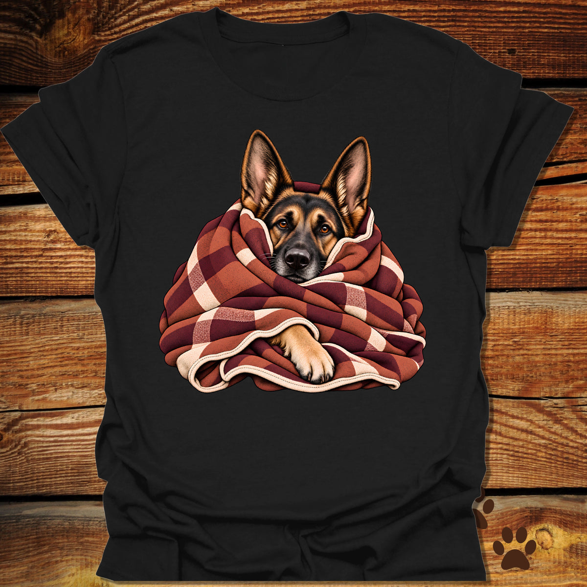 German Shepherd Blanket Burrito T-Shirt