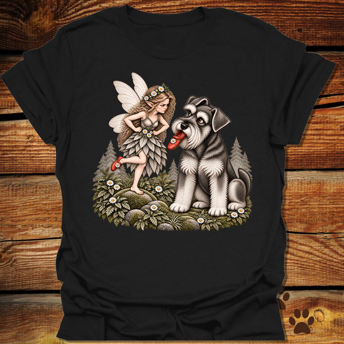 Schnauzer Fairy Shoe Thief T-Shirt