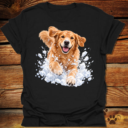 Golden Retriever Snow Day T-Shirt - Front & Back Print