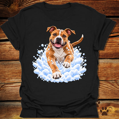 Pit Bull Snow Day T-Shirt - Front & Back Print