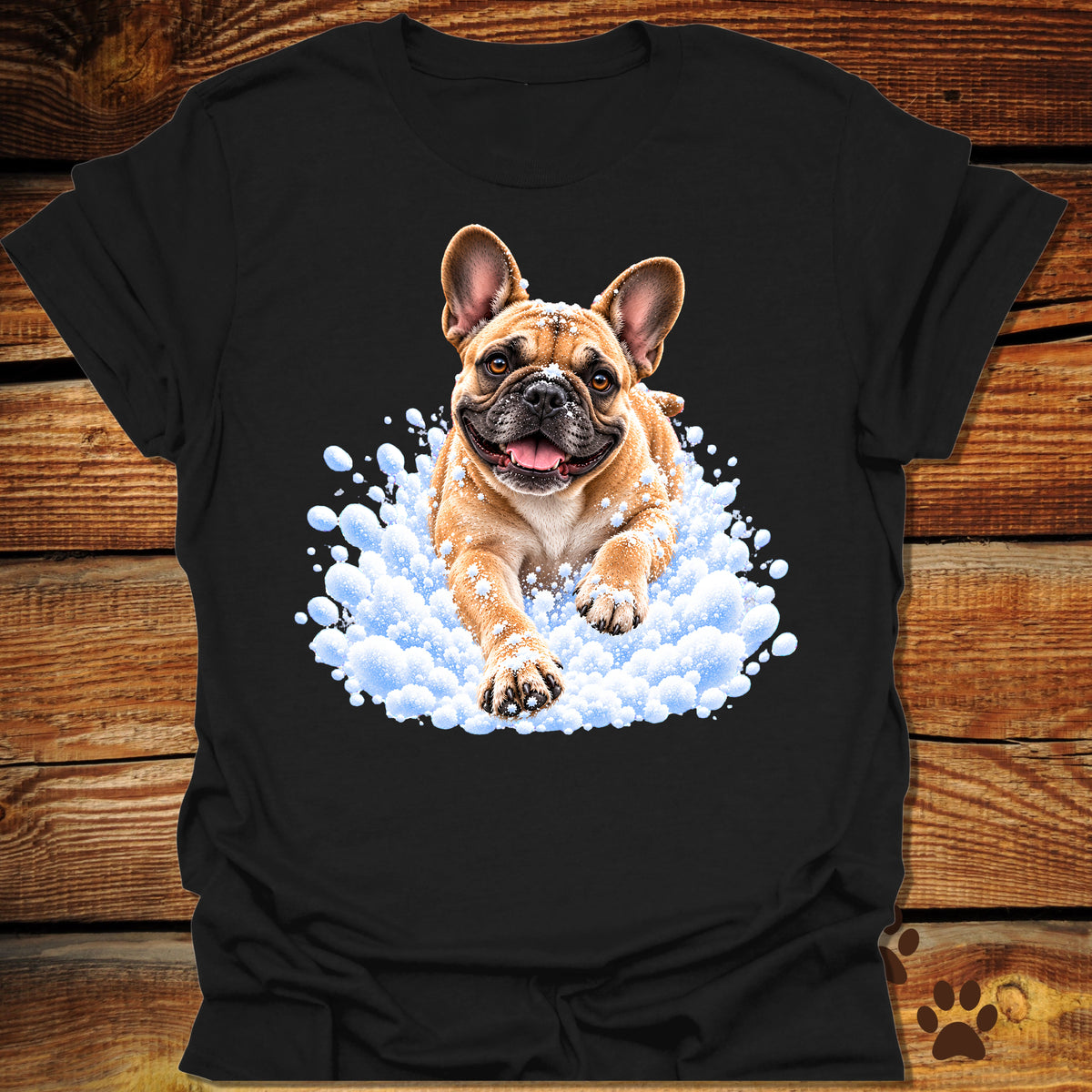 French Bulldog Snow Day T-Shirt - Front & Back Print