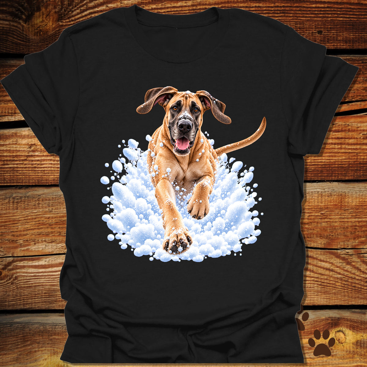 Great Dane Snow Day T-Shirt - Front & Back Print