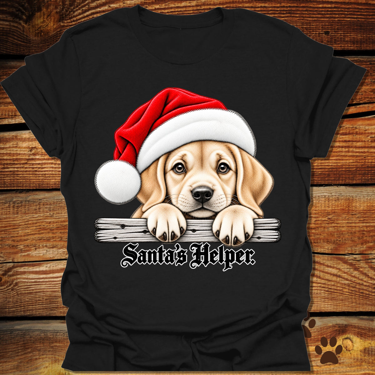 Santa’s Helper Yellow Labrador Retriever T-Shirt