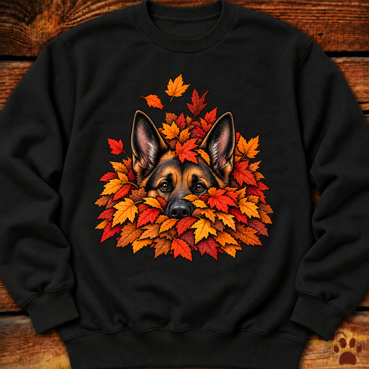 German Shepherd Leaf Pile Crewneck