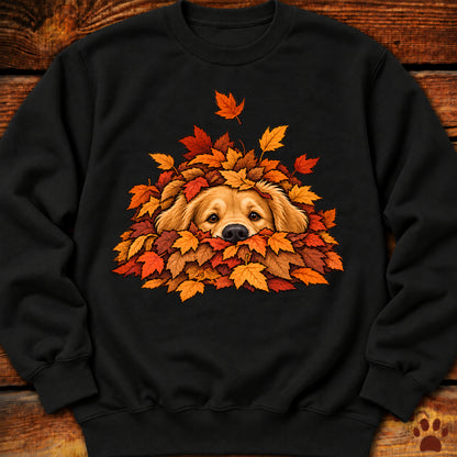 Golden Retriever Leaf Pile Crewneck