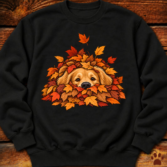 Golden Retriever Leaf Pile Crewneck