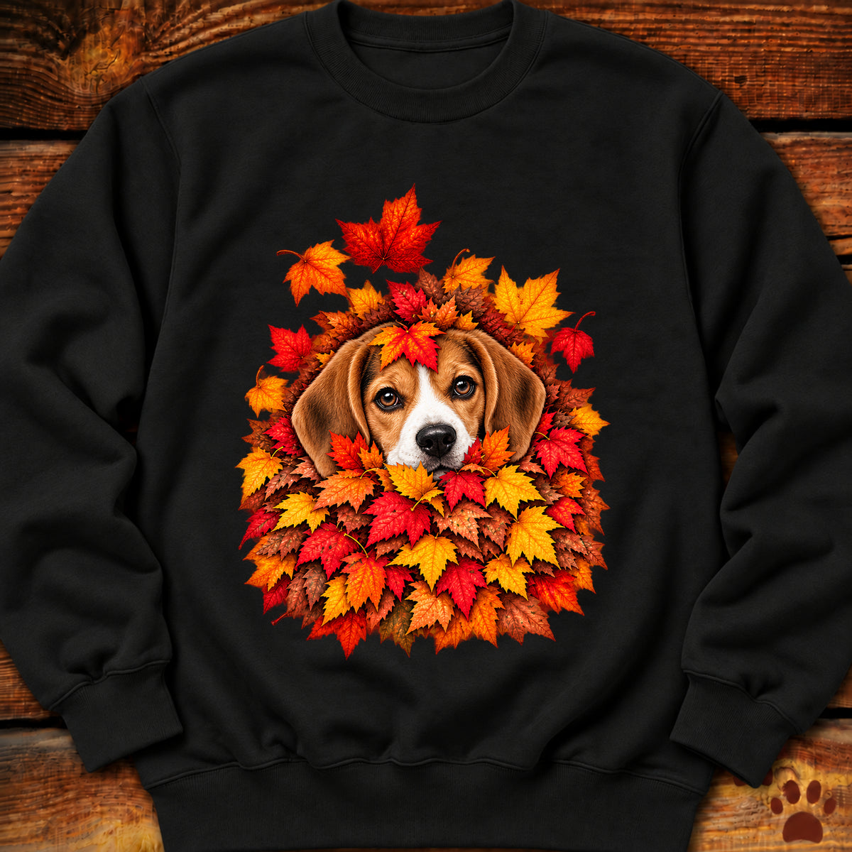 Beagle Leaf Pile Sweatshirt