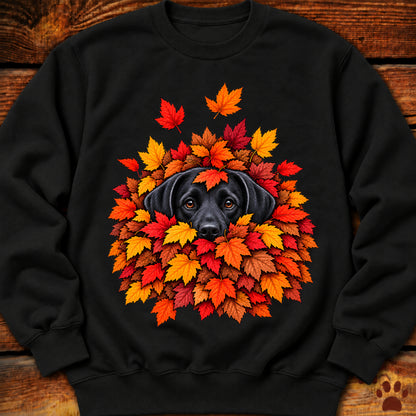 Labrador Retriever Leaf Pile Crewneck