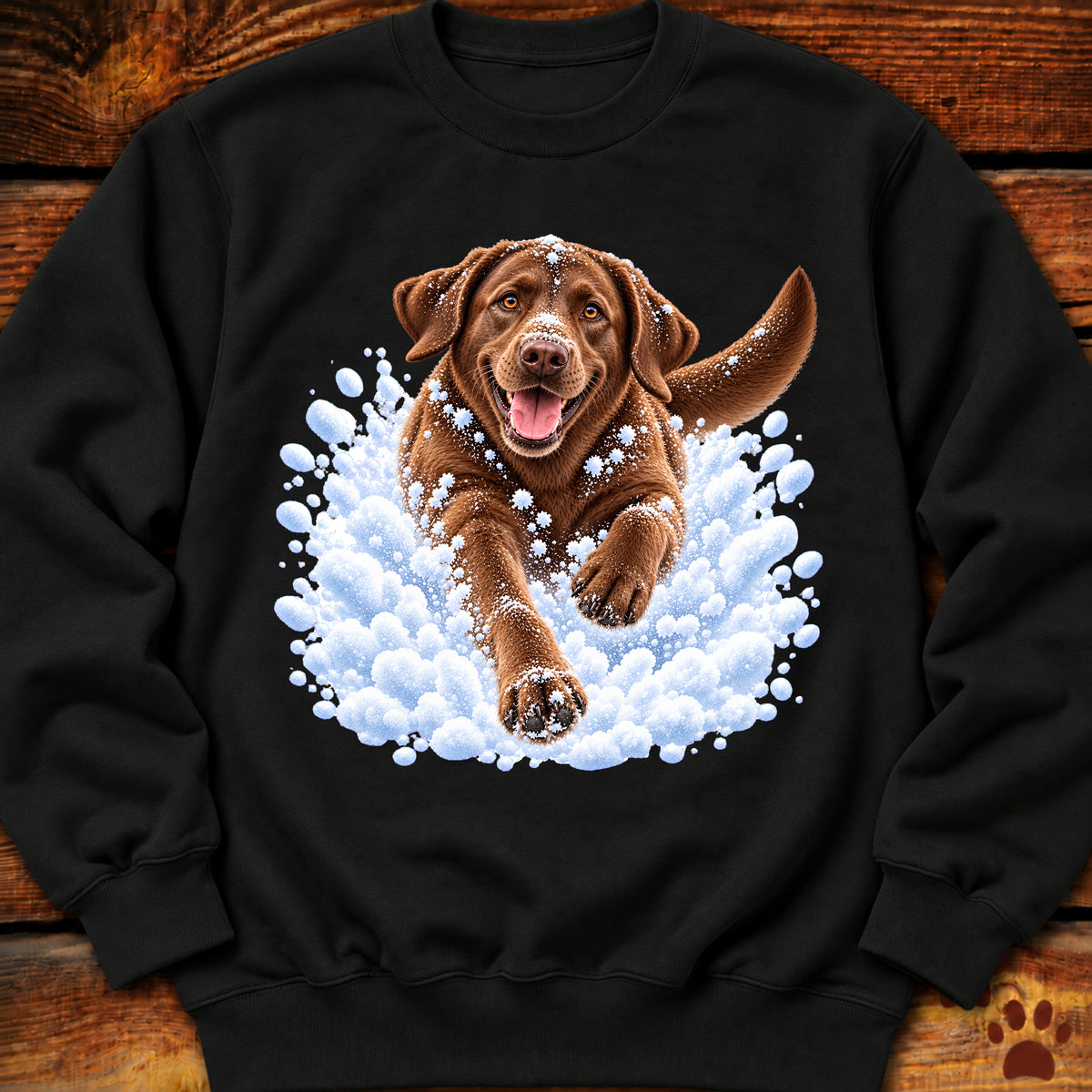 Chocolate Labrador Snow Day Sweatshirt