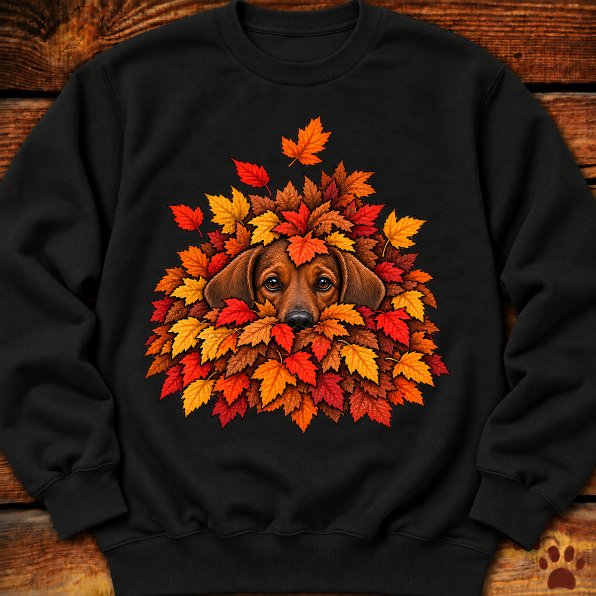 Dachshund Leaf Pile Crewneck