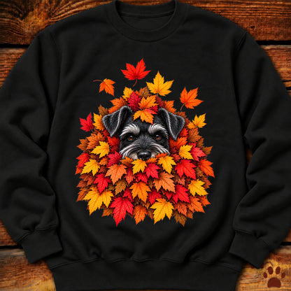 Schnauzer Leaf Pile Crewneck