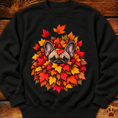 French (Frenchie) Bulldog Leaf Pile Crewneck