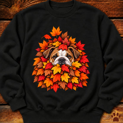 Bulldog Leaf Pile Crewneck
