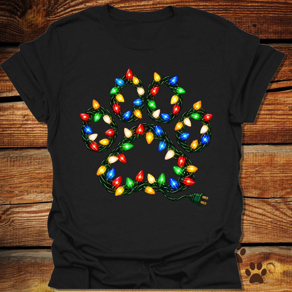 Christmas Light Paw T-Shirt
