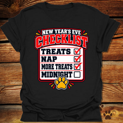 My Dog's New Year's Eve Checklist T-Shirt