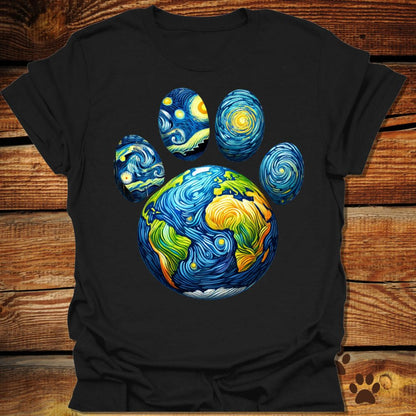 Starry Paw Van Gogh Earth Shirt