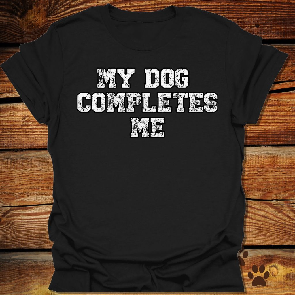 My Dog Completes Me Retro-Style Shirt